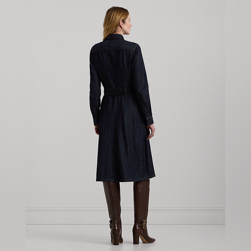 RALPH.LAUREN/DENIM.SHIRT.DRESS - Picture 4 of 13
